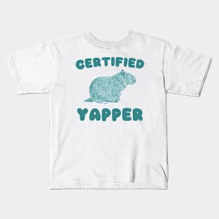 Certified Yapper Shirt, Y2K Iconic Funny Capybara Meme Kids T-Shirt